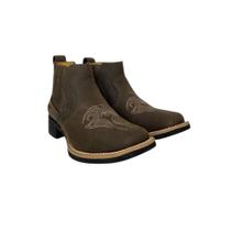 Botina De Cowgirl Usar No Rodeio Country Marrom Graxo Original Zebu Ref. 71090 MS 03