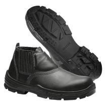 Botina de Elástico Lateral Couro Relax Preto Bracol 40120077 Botina de Elástico Lateral Couro Relax Preto Bracol 40120077