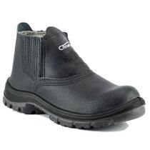 Botina De Segurança Biqueira de Aço Crival Plus EPI CA40016 Couro CP081 - Preto Botina De Segurança Biqueira de Aço Crival Plus EPI CA40016 Couro CP081 - Preto
