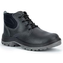 Botina De Segurança Biqueira de PVC Crival Flex EPI CA30258 Couro 92F - Preto Botina De Segurança Biqueira de PVC Crival Flex EPI CA30258 Couro 92F - Preto
