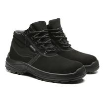 Botina De Segurança Bota Coturno Nobuck Bracol Bico Pvc