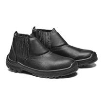 Botina de Segurança Bracol Bels Elástico Pu Monodensidade CA48418 Biqueira Composite Preto