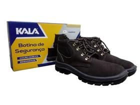 Botina de segurança de couro nobuck marca kala. CA 48238 Botina de segurança de couro nobuck marca kala. CA 48238