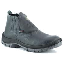 Botina De Segurança Eletricista Crival Plus EPI CA38229 Couro CP70 - Preto