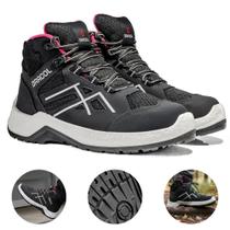 Botina De Segurança ELLA Ametista BHJM De Amarrar Feminina Cano Alto Bracol