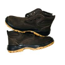 Botina De Segurança N 42 De Amarrar Couro Nobuck Biqueira Pvc Cafe Solado Marrom Cp092pvc42infinity