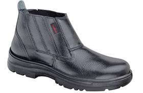 Botina de Segurança Vaqueta Conforto BV52 com Elástico e Solado Bidensidade CA