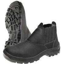 Botina de Segurança Vulcaflex 10VB48-A Couro Relax Bico Aço Bidensidade MARLUVAS