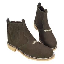 Botina em couro Bordada Wrangler