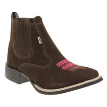 Botina Feminina Bico Quadrado Marrom F1000 32539 Botina Feminina Bico Quadrado Marrom F1000 32539