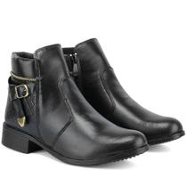 Botina Feminina Chelsea Montaria Coturno Mulher Cano Baixo com Salto Bota - VRSTORE