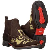 Botina Feminina Couro Elástico Bico Quadrado Conforto - Capelli Boots