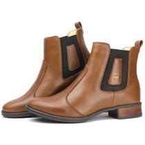 Botina feminina couro