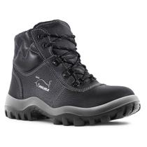 Botina Gran Luxo Preta Com Biqueira Plástica N42 Safetline Botina Gran Luxo Preta Com Biqueira Plástica N42 Safetline