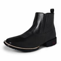 Botina Lisa Country Bico Quadrado Preto Botina Lisa Country Bico Quadrado Preto