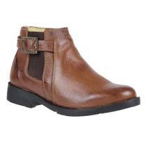 Botina Marrom Feminina com Zíper Zebu Original 24132