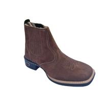 Botina Masc C&C Mococa Texana Bico Quadrado Café 28 Botina Masc C&C Mococa Texana Bico Quadrado Café 28