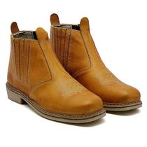 Botina Masculina 100% Couro Legitimo Resistente Trabalho