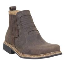Botina Masculina Bico Redondo Café Cerrado 37607