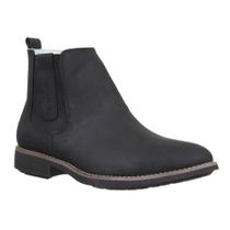 Botina Masculina Bico Redondo Graxo Preto Potro 36627