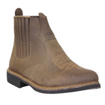 Botina Masculina Bico Redondo Marrom Cerrado 37605