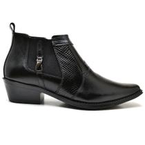 Botina Masculina Bota Country Couro Fivela Confortável