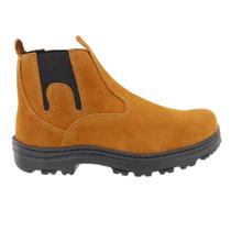 Botina Masculina Bota Couro Legitimo Sola Reforçada Agro Roça Fazenda Country Mostarda