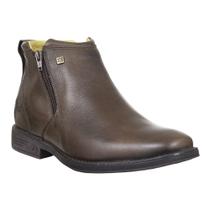 Botina Masculina com Zíper Marrom Zebu 37970