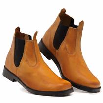 Botina Masculina Couro Legitimo Solado De Pneu Resistente Para Trabalho Botina Masculina Couro Legitimo Solado De Pneu Resistente Para Trabalho
