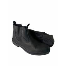 Botina Masculina Couro Preta Confortável Botina Masculina Couro Preta Confortável
