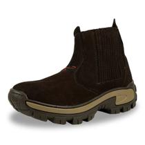 Botina Masculina Couro Tratorada Ajuste Elastico Calce Facil Com Puxador Traseiro Basica Trabalho Botina Masculina Couro Tratorada Ajuste Elastico Calce Facil Com Puxador Traseiro Basica Trabalho