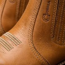 Botina Masculina de Couro Legítimo com Solado de Látex Ideal para Campo e Uso Urbano