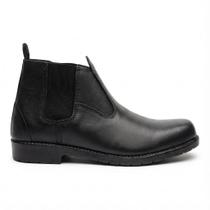 Botina Masculina de Couro Legítimo com Solado de Pneu Ideal para Campo e Uso Urbano Botina Masculina de Couro Legítimo com Solado de Pneu Ideal para Campo e Uso Urbano