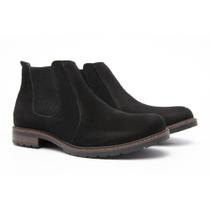 Botina Masculina de Couro Premium Bota Butina Cor Preto
