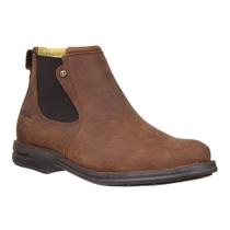 Botina Masculina Marrom Bico Redondo Zebu 33559