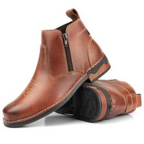 Botina masculina rodeio country estilo texana em couro