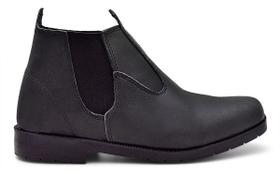 Botina Masculina Solado Pneu Mateira Toda Em Couro Legitimo