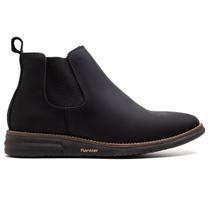 Botina Masculina Ultra Comfort em Couro Rústico Preto Botina Masculina Ultra Comfort em Couro Rústico Preto