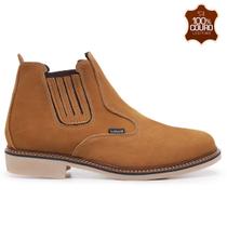 Botina Masculino Bota Couro Coturno Casual Elástico - SCHIARELI