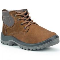 Botina Nobuck Biqueira Pvc Crival Cafe 44 Botina Nobuck Biqueira Pvc Crival Cafe 44