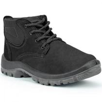 Botina Nobuck Biqueira Pvc Crival Preta Botina Nobuck Biqueira Pvc Crival Preta