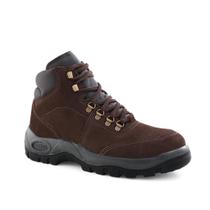 Botina nobuck bompel cdtc, marrom bico pvc , ca 8681