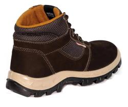 Botina Nobuck Cadarço s/bico aço Denver Bracol Macia Resistente