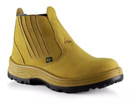 Botina Nobuck Castor Solado FlexFort Botina Nobuck Castor Solado FlexFort