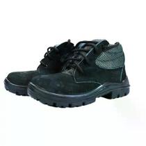 Botina Nobuck Imbiseg com Bico de Aço 45 CA 17016 Preta - Kadesh