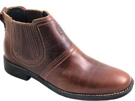 Botina numero 40 couro cor marrom atlanta cafe bota estilo chelsea solado costurado sapato