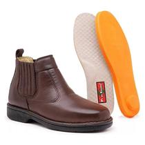 Botina Ortopédica Masculina Conforto Pinhão 2314