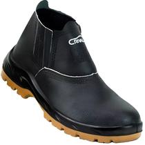 Botina Segurança Trabalho Obra Elástica Bi Densidade Bico PVC CP080 Crival CA 40043