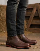 Botina Singoow Country Couro Masculina Pronta Entrega