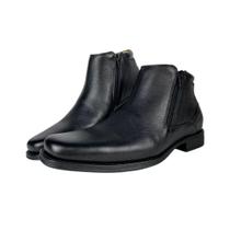 Botina Social Couro Masculina Anatomic Gel Original Floater Vacum Preto 7709